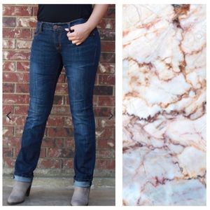 Dear John Women's Straight Leg Jeans - Dark Blue